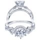 Taryn 14k White Gold Round Twisted Engagement Ring TE7547W44JJ 