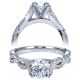 Taryn 14k White Gold Round Twisted Engagement Ring TE7796W44JJ