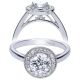 Taryn 14k White Gold Round Halo Engagement Ring TE7813W44JJ