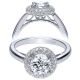 Taryn 14k White Gold Round Double Halo Engagement Ring TE7821W44JJ