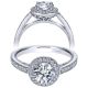 Taryn 14k White Gold Round Halo Engagement Ring TE8068W44JJ