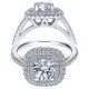 Taryn 14k White Gold Round Double Halo Engagement Ring TE8174W44JJ