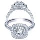 Taryn 14k White Gold Round Double Halo Engagement Ring TE8211W44JJ