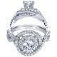 Taryn 14k White Gold Round Double Halo Engagement Ring TE8355W44JJ
