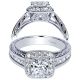 Taryn 14k White Gold Princess Cut Halo Engagement Ring TE8666W44JJ
