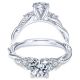 Taryn 14k White Gold Round Twisted Engagement Ring TE8817W44JJ