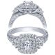 Taryn 14k White Gold Round Double Halo Engagement Ring TE910086W44JJ
