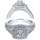 Taryn 14k White Gold Round Double Halo Engagement Ring TE910094W44JJ