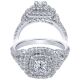 Taryn 14k White Gold Round Double Halo Engagement Ring TE910098W44JJ