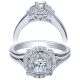 Taryn 14k White Gold Round Double Halo Engagement Ring TE910143W44JJ