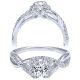 Taryn 14k White Gold Round Twisted Engagement Ring TE910155W44JJ