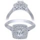 Taryn 14k White Gold Round Double Halo Engagement Ring TE910159W44JJ