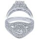 Taryn 14k White Gold Round Double Halo Engagement Ring TE910425W44JJ
