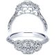 Taryn 14k White Gold Princess Cut Halo Engagement Ring TE910542W44JJ