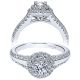 Taryn 14k White Gold Round Double Halo Engagement Ring TE911711R0W44JJ