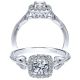 Taryn 14k White Gold Round Halo Engagement Ring TE911729R0W44JJ
