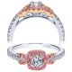 Taryn 14k White/Rose Gold Round Halo Engagement Ring TE911733R1T44PS