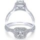 Taryn 14k White Gold Princess Cut Halo Engagement Ring TE911869S0W44JJ