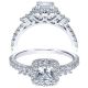 Taryn 14k White Gold Princess Cut Halo Engagement Ring TE911873S2W44JJ