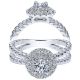 Taryn 14k White Gold Round Double Halo Engagement Ring TE911971R0W44JJ