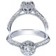 Taryn 14k White Gold Round Halo Engagement Ring TE94027W44JJ