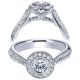 Taryn 14k White Gold Round Halo Engagement Ring TE94037W44JJ