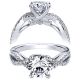 Taryn 14k White Gold Round Twisted Diamond Engagement Ring TE9409W44JJ