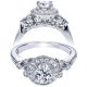 Taryn 14k White Gold Round Halo Engagement Ring TE94156W44JJ