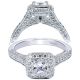 Taryn 14k White Gold Princess Cut Halo Engagement Ring TE94242W44JJ