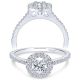 Taryn 14k White Gold Round Halo Engagement Ring TE95409W44JJ