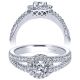 Taryn 14k White Gold Round Halo Engagement Ring TE95417W44JJ