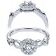 Taryn 14k White Gold Round Halo Engagement Ring TE95732W44JJ