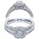 Taryn 14k White Gold Round Halo Engagement Ring TE95974W44JJ