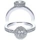 Taryn 14k White Gold Round Halo Engagement Ring TE96073W44JJ