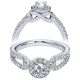 Taryn 14k White Gold Round Halo Engagement Ring TE96098W44JJ