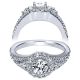 Taryn 14k White Gold Round Halo Engagement Ring TE96408W44JJ