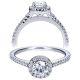 Taryn 14k White Gold Round Halo Engagement Ring TE96417W44JJ