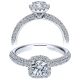 Taryn 14k White Gold Round Halo Engagement Ring TE97713W44JJ