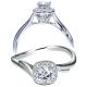 Taryn 14k White Gold Round Halo Engagement Ring TE97774W44JJ