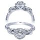 Taryn 14k White Gold Round Halo Engagement Ring TE98484W44JJ