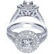 Taryn 14k White Gold Round Double Halo Engagement Ring TE98504W44JJ