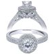 Taryn 14k White Gold Round Halo Engagement Ring TE98512R0W44JJ