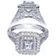 Taryn 14k White Gold Round Halo Engagement Ring TE98516W44JJ
