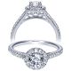 Taryn 14k White Gold Round Halo Engagement Ring TE98523W44JJ
