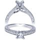 Taryn 14k White Gold Princess Cut Straight Engagement Ring TE98540W44JJ