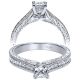 Taryn 14k White Gold Princess Cut Straight Engagement Ring TE98552W44JJ