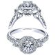 Taryn 14k White Gold Round Halo Engagement Ring TE98580W44JJ