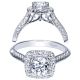 Taryn 14k White Gold Round Halo Engagement Ring TE98592W44JJ
