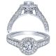 Taryn 14k White Gold Round Halo Engagement Ring TE98614W44JJ