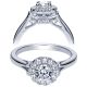 Taryn 14k White Gold Round Halo Engagement Ring TE98657W44JJ